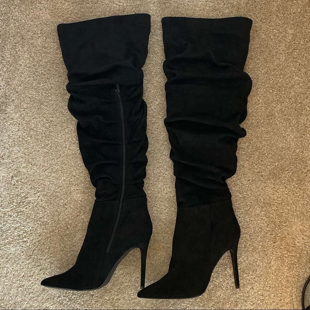 Black knee high boots - brand new never worn!